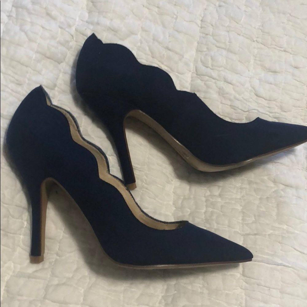 Royal Blue Scalloped Heel
